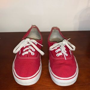 Red authentic vans